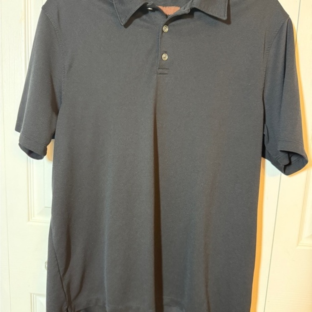 Perry Ellis Charcoal Gray Polo Shirt Size L CM